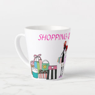 TAZA DE CAFÉ LATTE COLECCIÓN SHOPPING QUEEN