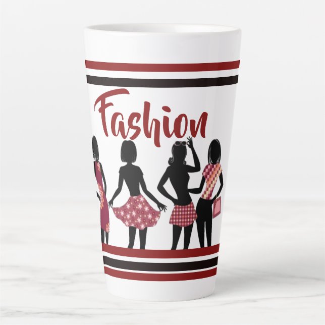 TAZA DE CAFÉ LATTE COLECCIÓN SHOPPING QUEEN (Anverso)