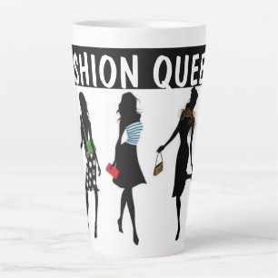 TAZA DE CAFÉ LATTE COLECCIÓN SHOPPING QUEEN