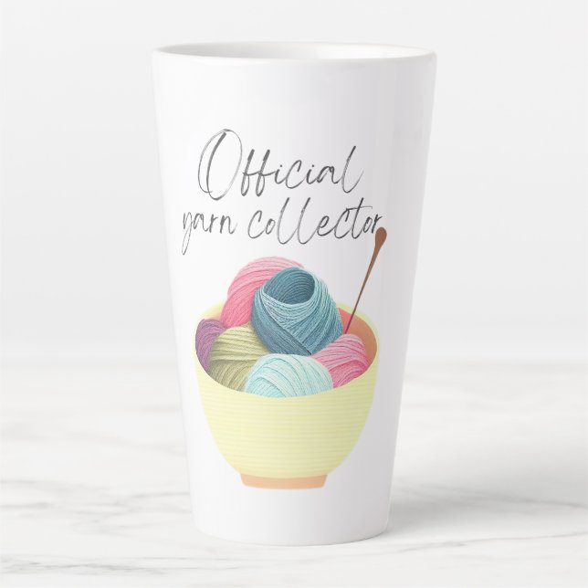Taza De Café Latte Colector oficial de yarn | Mug de especialidad (Anverso)