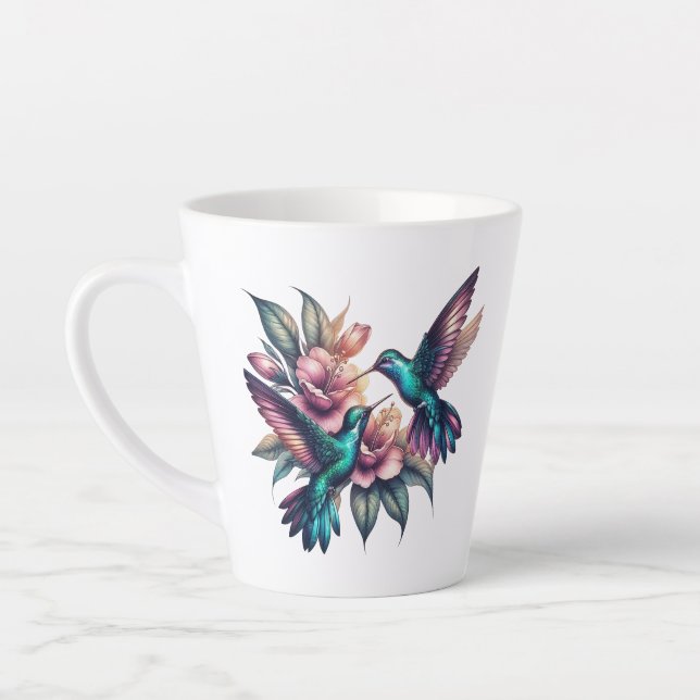 Taza De Café Latte Colibrí (Izquierda)