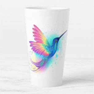 Taza De Café Latte Colibrí arcoiris exótica
