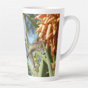 Taza De Café Latte Colibrí de Garganta Negra en Vuelo