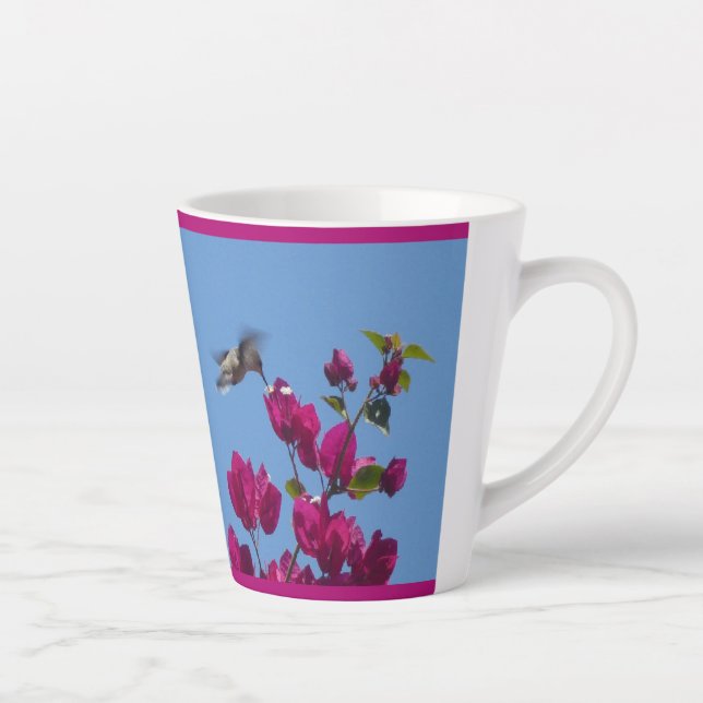 Taza De Café Latte Colibrí del Perú Latte Mug (Derecha)