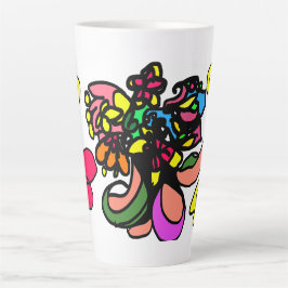 Taza De Café Latte Colibrí relaja primavera