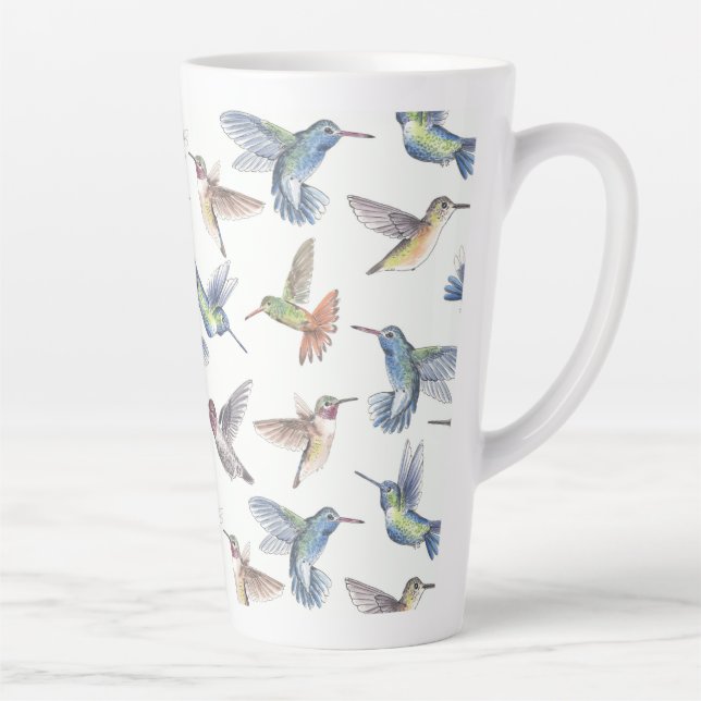 Taza De Café Latte Colibríes (Derecha)