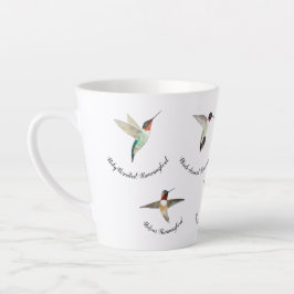Taza De Café Latte Colibríes de Norteamérica