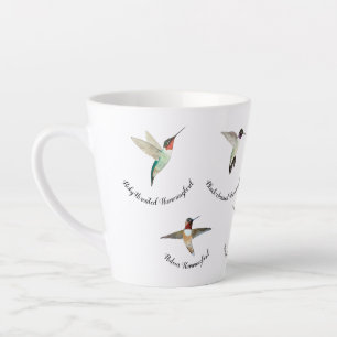 Taza De Café Latte Colibríes norteamericanos
