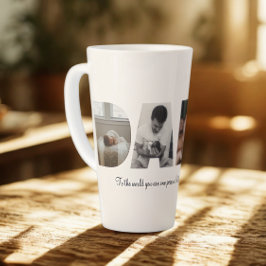 Taza De Café Latte Collage de fotos de Dada Latte Mug por el Día del 