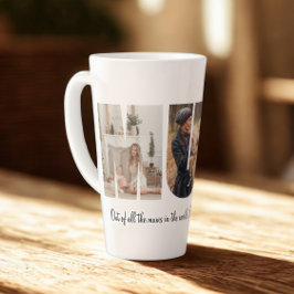 Taza De Café Latte Collage de fotos de mamá