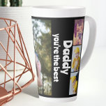 Taza De Café Latte Collage de fotos de texto y foto personalizado<br><div class="desc">Haz una taza de café con leche personalizada para mantener fotos de Ricaso - agrega tus propias fotos y texto a esta taza con temas de foto y plantilla de texto,  perfecta para un regalo especial - regalos de keepsake para el collage de fotos</div>