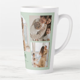 Taza De Café Latte Collage de fotos familiar - 5 fotos y texto Person