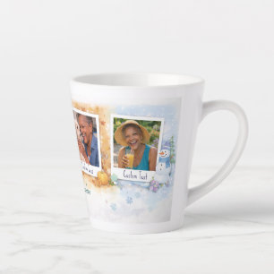 Taza De Café Latte Collage de Fotos Personalizado de la Abuela por Te