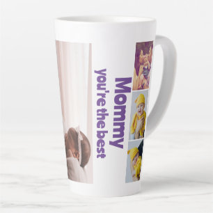 Taza De Café Latte Collage de fotos y texto personalizado