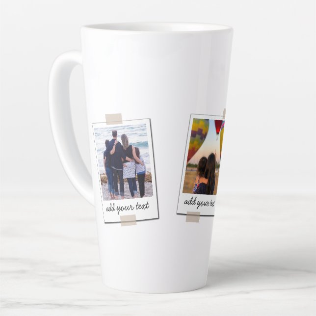 Taza De Café Latte Collage de Personalizados fotográficos de Familia  (Ángulo izquierdo)