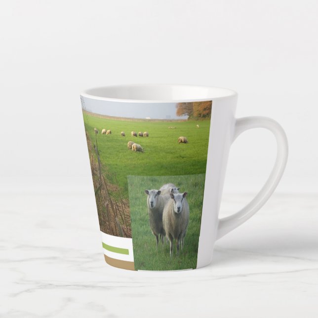 Taza De Café Latte Collage Latte Mug (Derecha)