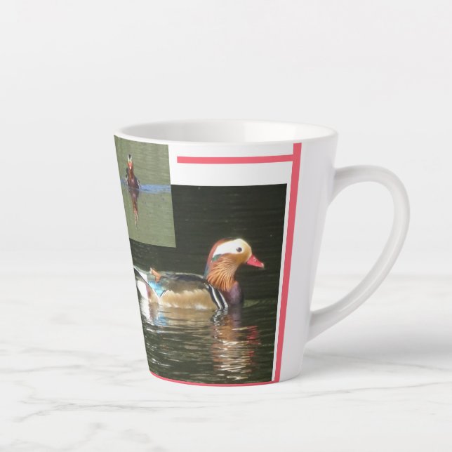 Taza De Café Latte Collage Latte Mug del pato mandarín (Derecha)