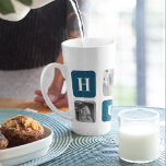 Taza De Café Latte Collage moderno foto del mejor regalo de la histor<br><div class="desc">El "Modern Collage Photo Blue Best Hubby Ever Gift" es un regalo fotográfico personalizado que muestra una colección de imágenes que muestran los mejores momentos compartidos entre usted y su amado marido. Esta versión en particular presenta un tema azul, lo que lo convierte en un elegante y contemporáneo añadido a...</div>