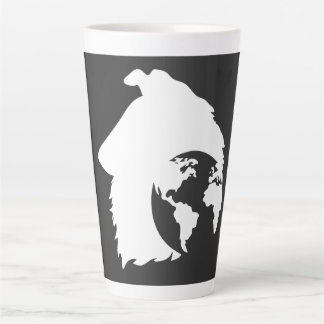 Taza De Café Latte ColliesWithoutBorders logotipo blanco