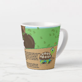 Taza De Café Latte colmena de tortuga y conejo