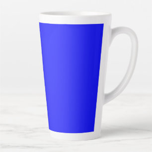 Taza De Café Latte Color azul claro sólido llano Minimalista