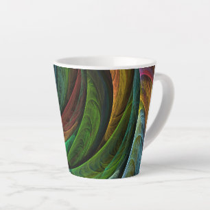 Taza De Café Latte Color Glory Moderno Resumen Patrón de arte elegant