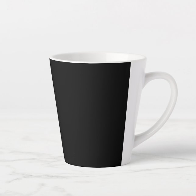 Taza De Café Latte Color sólido personalizable (Derecha)