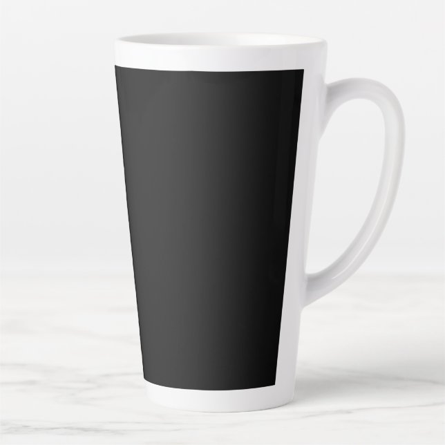 Taza De Café Latte Color sólido personalizable (Derecha)