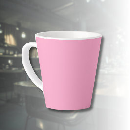 Taza De Café Latte Color sólido rosa de carnación | Clásica | Elegant