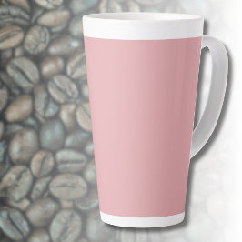 Taza De Café Latte Color sólido rosa Rosa de Rubor | Clásica | Elegan