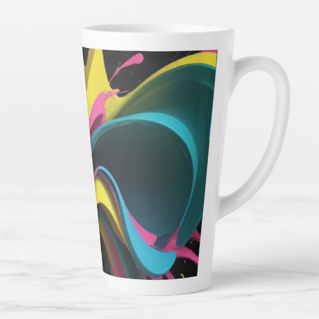 TAZA DE CAFÉ LATTE COLORES  (Derecha)