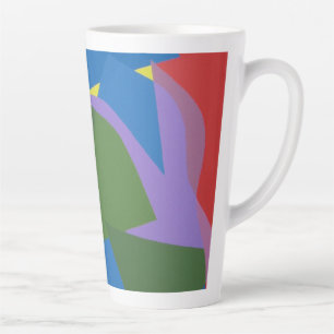 Taza De Café Latte ¡Colores Hermosos y Vibrantes! Taza de Latte