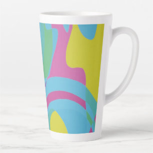 Taza De Café Latte ¡Colores Hermosos y Vibrantes! Taza de Latte