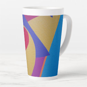 Taza De Café Latte ¡Colores Hermosos y Vibrantes! Taza de Latte