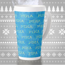 Taza De Café Latte Colores nacionales suecos Fika Latte Mug