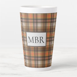Taza De Café Latte Colores otoñales Añadir monograma