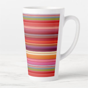 Taza De Café Latte Colores rayados vintage lindos