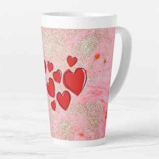 Taza De Café Latte Colores rojos Latte Mug