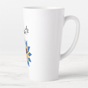 Taza De Café Latte Colorido balance de Lotus con vibraciones de yoga