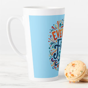 Taza De Café Latte Colorido "Cada Día es un Nuevo Comienzo" Motivacio