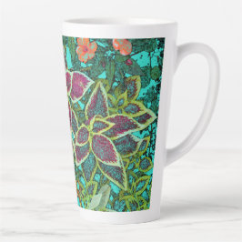 Taza De Café Latte Colorido Coleus