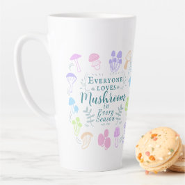 Taza De Café Latte Colorido hongo