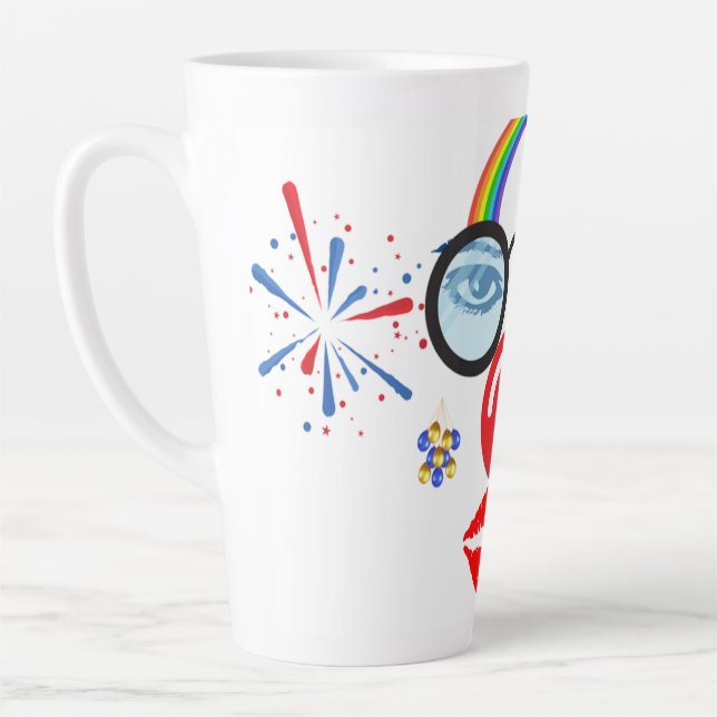 Taza De Café Latte Colorido payaso (Izquierda)