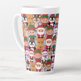 Taza De Café Latte Coloridos Navidades de Teddy con muchas profesione
