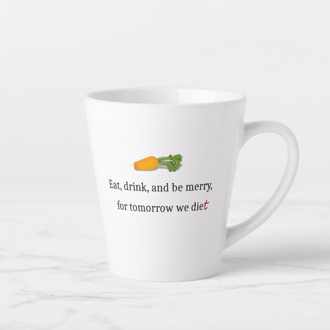 Taza De Café Latte "Coma, bebe y sé moro, para mañana que dietamos" (Derecha)