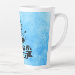 Taza De Café Latte Comer, dormir, campamento, repetir