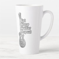 Comer dormir guitarra repetir. vintage blanco y ne