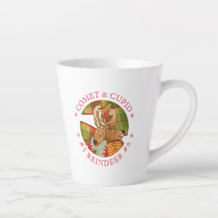 Taza De Café Latte COMET CUPID REINDEER Latte Mug