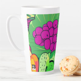 Taza De Café Latte Comida como colección de medicamentos