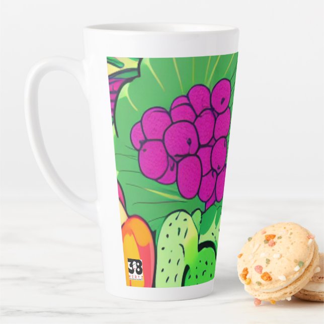 Taza De Café Latte Comida como colección de medicamentos (In situ)